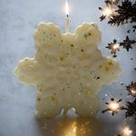 Snowflake Christmas sculptured Candle